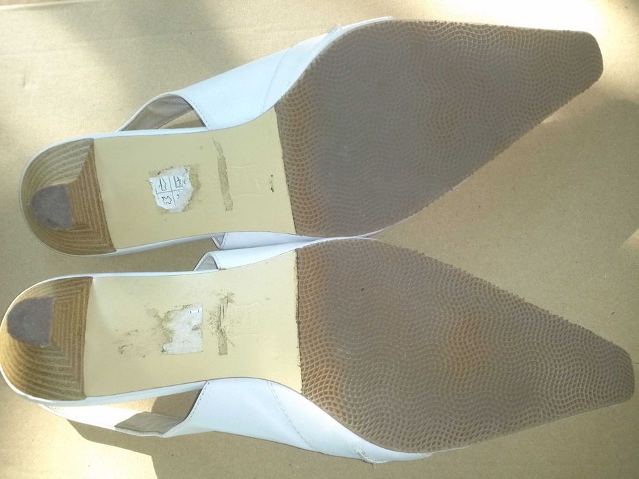 Обувь женская Летние кожаные белые босоножки размер 38
