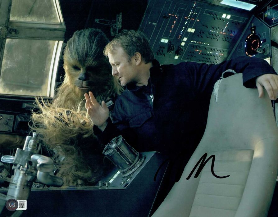 ! AUTOGRAF Rian JOHNSON foto 28x35 cm Certyf STAR WARS Gwiezdne Wojny