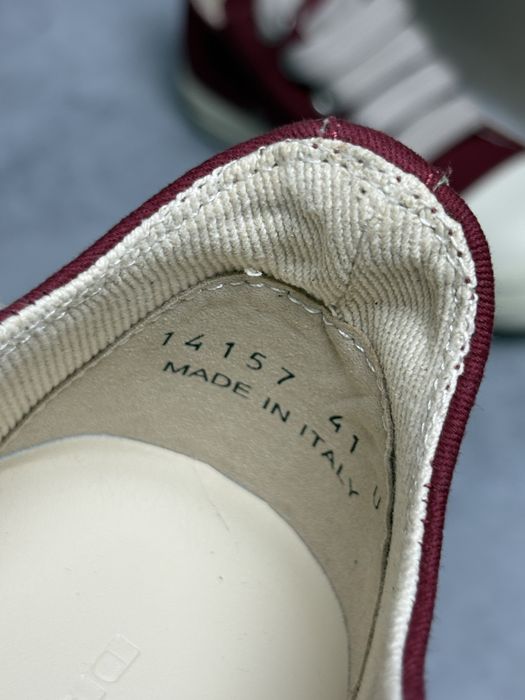 41 | Низькі кеди Rick Owens DRKSHDW Jumbo Lace Ramones Low Red