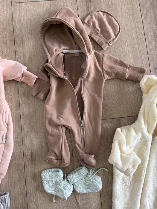 Дитячі теплі ромпери комбінезони до 3 міс