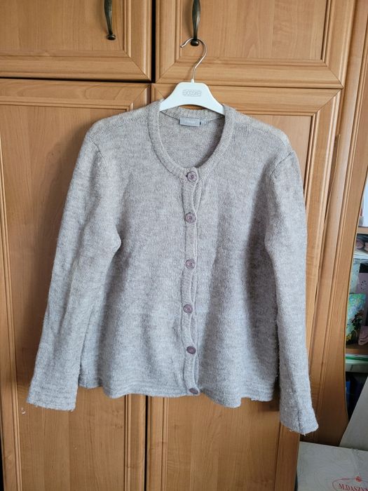 Wełniany kardigan sweterek r. XL