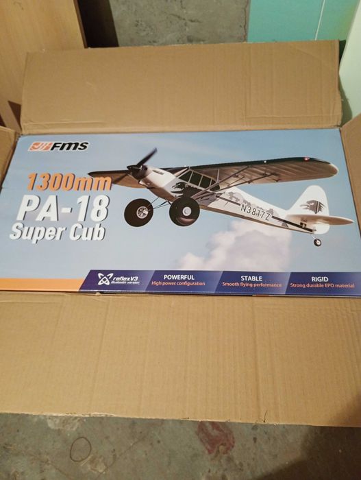 FMS Samolot PA-18 Super Cub 1300mm PNP + Żyroskop FMS REFLEX V3 + akumulator LiPo Zippy Flightmax