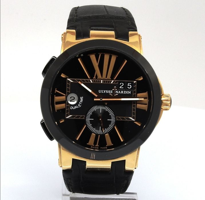 Золотые часы Ulysse Nardin Executive Dual Time.