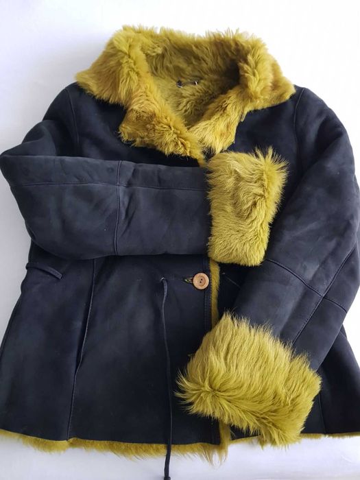 Дублянка натуральна, всередині контрастне хутро