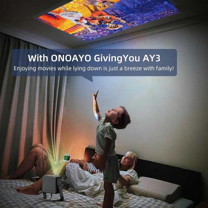 ONOAYO AY3 – Mini projektor WiFi & Bluetooth (1080P, 500 ANSI) P1023