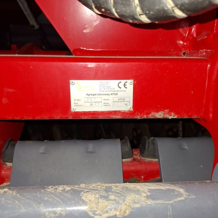 Siewnik POZNANIAK 550/3 rok 2015 z agregatem talerzowym AMJ ATOS 3m