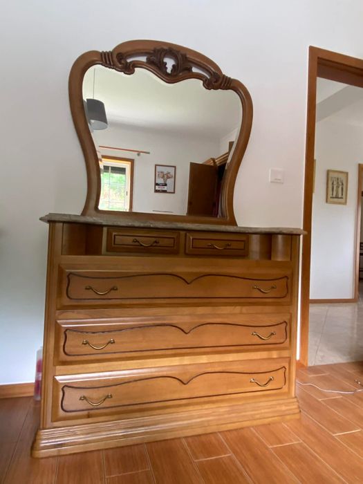 Conjunto armário e cómoda sem espelho quarto