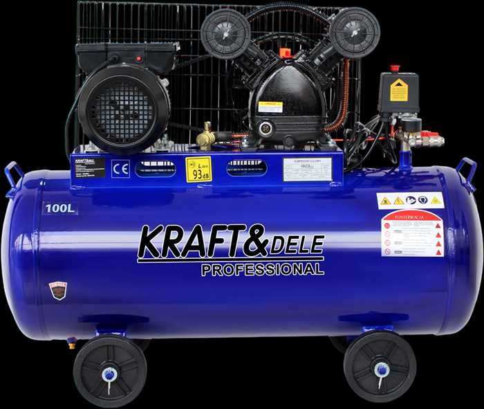 Kompresor olejowy sprężarka100L 2tłoki 4,3KM 480l/min 230V KD4054 NOWY