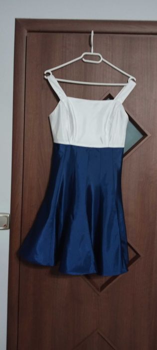 Sukienka,granatowo biała