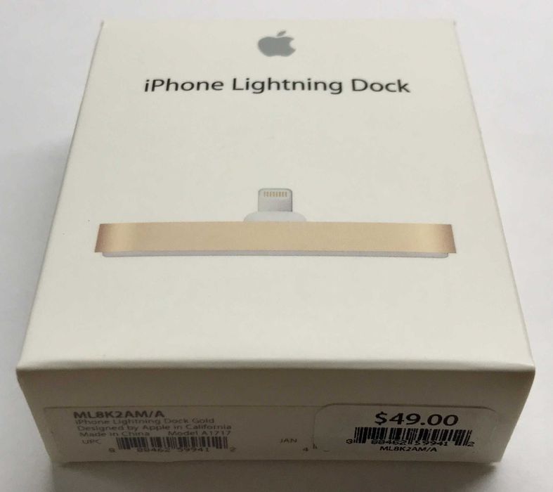 APPLE Lightning Dock kolor złoty Nowy Oryginalny 100%
