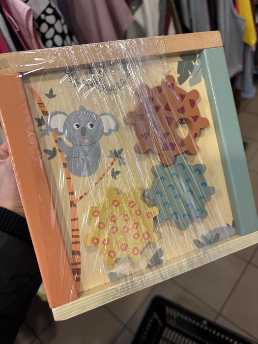 Smiki, kostka edukacyjna, zabawka drewniana smyk ze smyka drewno