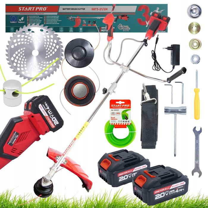 KOSA AKUMULATOROWA  mocna  40V +3 GŁOWICE +ŻYŁKA gratisy