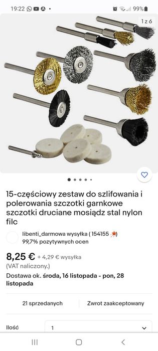 Parkside nowy zestaw 15 elementów do miniszlifierki szlifowania