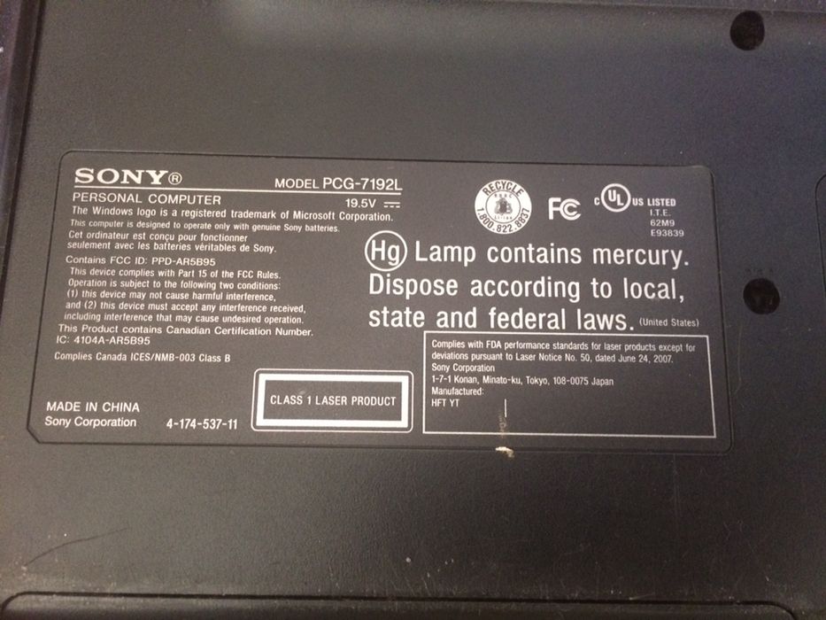 Ноутбук Sony vaio