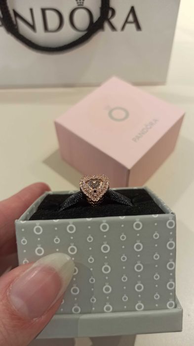 Charms Lśniące wypukłe serce Pandora NOWA ALE S925 kulka koralik