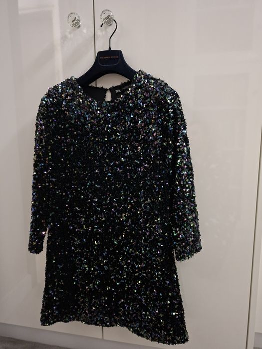 Sukienka M Zara cekiny Święta Sylwester cekinowa