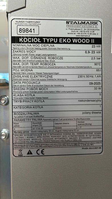 STALMARK Eko Wood II 23kW kocioł zgazowujący drewno