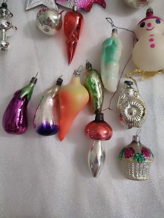 Новогодние  игрушки,СССР, стекло, картонаж