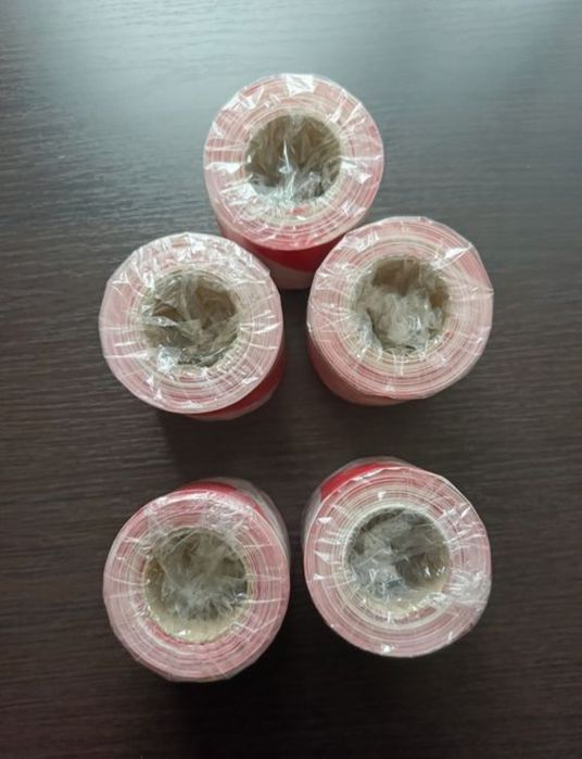 Taśma ostrzegawcza biało czerwona 8cm x 100m