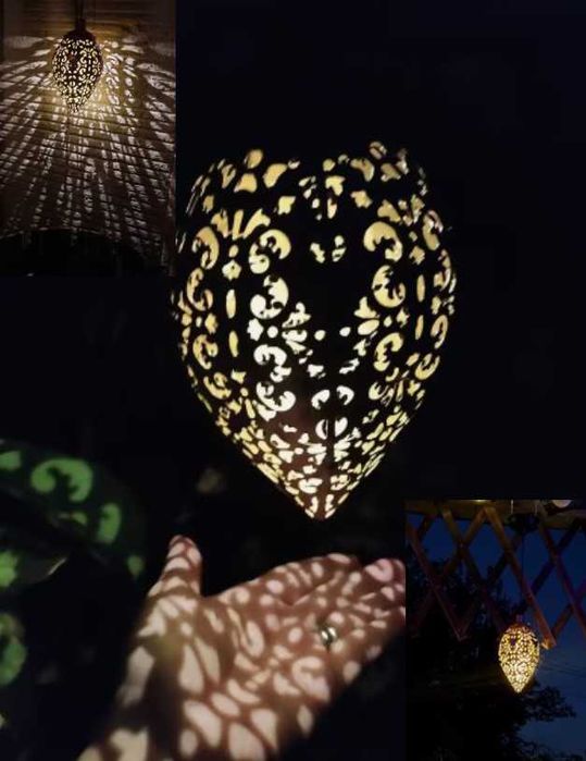 Lampa ogrodowa - solarna, wisząca z podświetleniem ambient.
