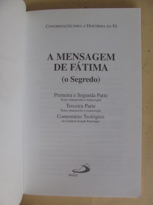 A Mensagem de Fátima ( O Segredo)