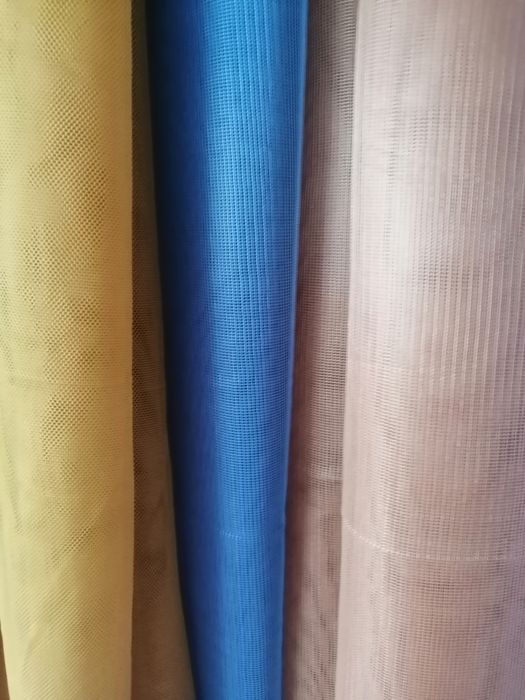 Тюль без малюнку, сіточка фатін, з обважнювачем