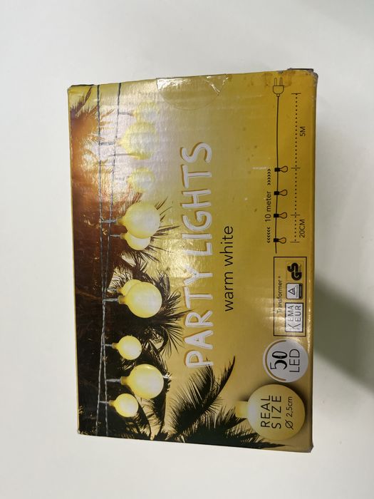 Girlanda Lampki LED 10m ciepłe swiatło do gniazkda