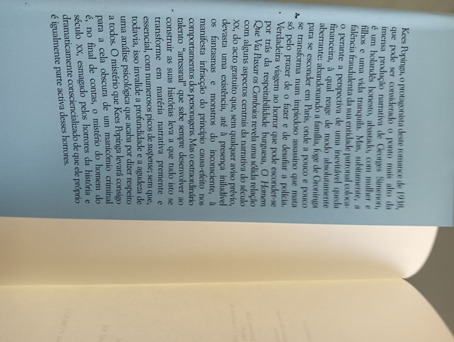 O Homem que Via Passar os Comboios	de Georges Simenon 			Como novo!*