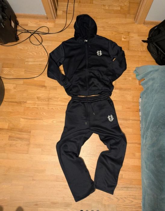 Granatowy Set dresowy w kroju baggy