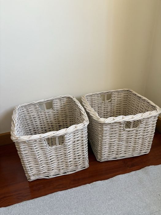 Caixa cesto branco ikea