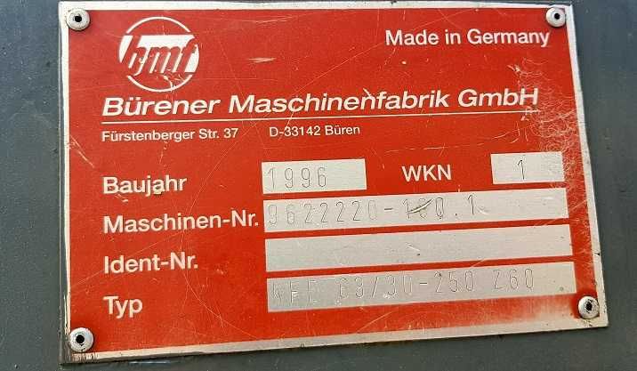 Magnetyczny przenośnik transporter do wiórów BURENER KFE 63/30-250 Z60
