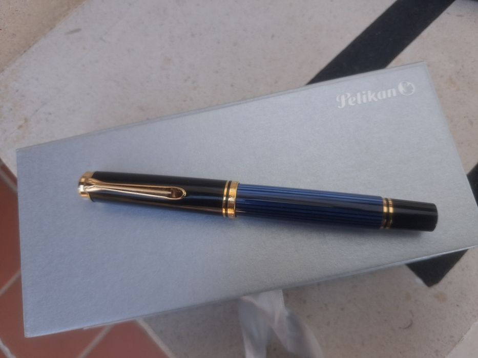 Caneta tinteiro Pelikan m600 azul