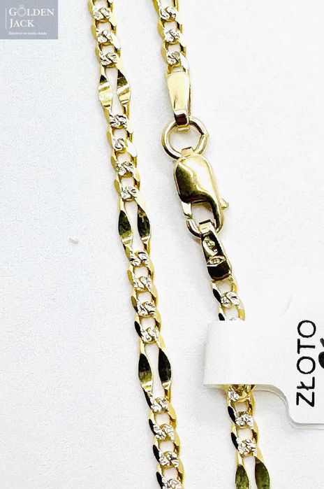Złoty łańcuszek splot Figaro złoto pr. 585 długość 50 cm waga 4,58 g