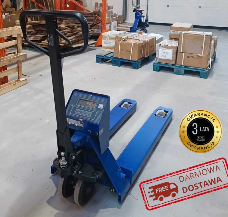 Wózek paletowy z wagą, wózek widłowy z wagą - KPZ 71-9X 2500 kg