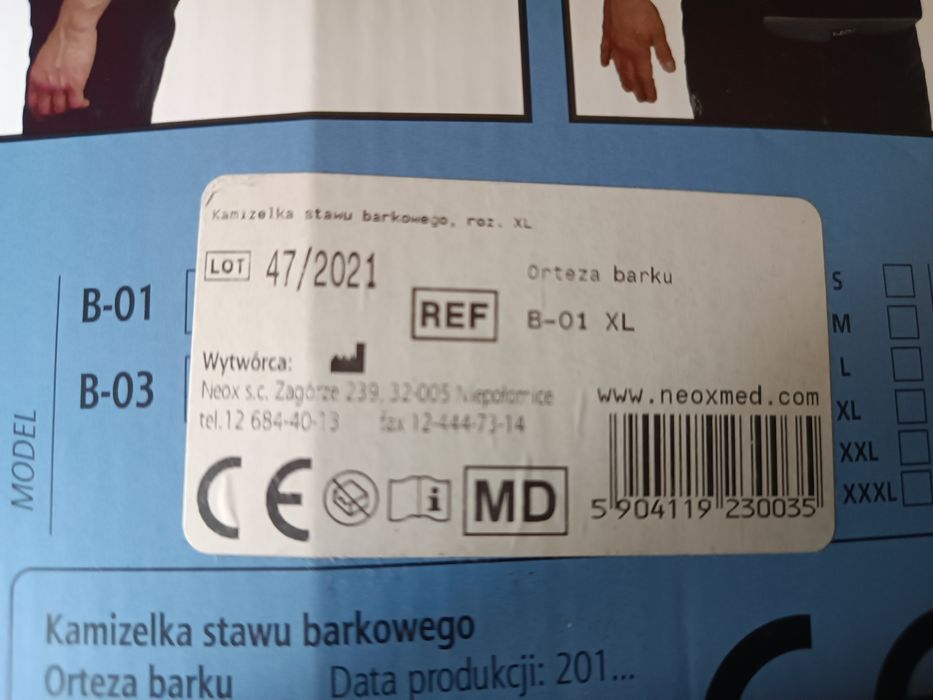 Orteza barku kamizelka stawu barkowego B-01