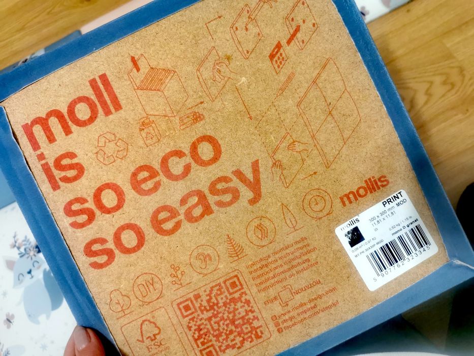 Panele tapicerowane PRINT KOTY set 4 sztuki Mollis