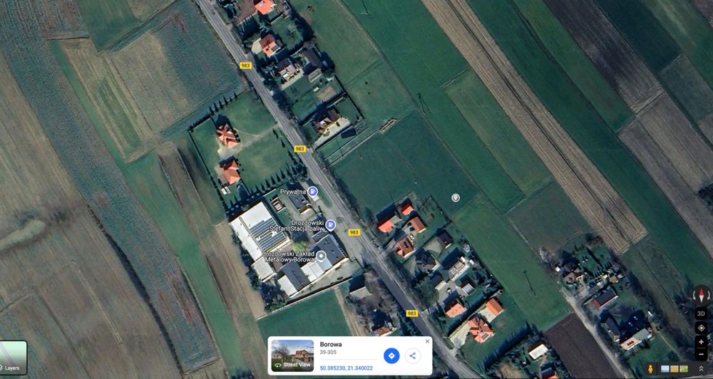 Działki budowlane 8,75 ar z warunkami zabudowy w Borowej pow. Mielecki