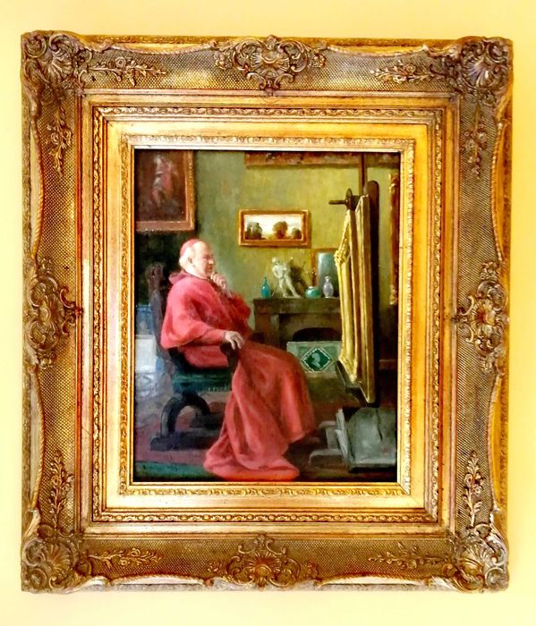 Obraz olejny Biskup w atelier, Kościół