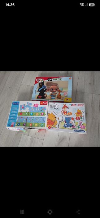 Zestaw puzzli Bing Kubuś Puchatek peppa 2+ 3+ trefl clementoni puzzle