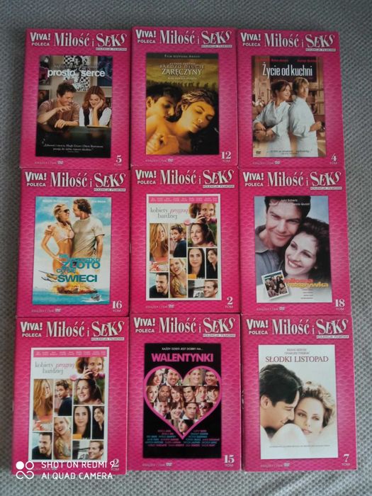 Zestaw Filmów Miłość i Seks DVD 9 sztuk