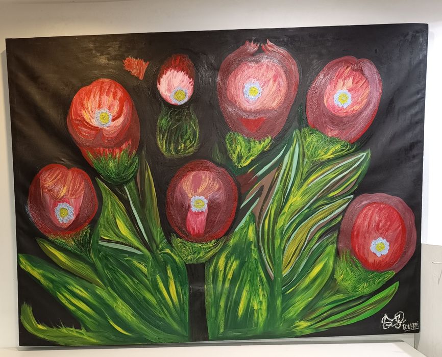 Pintura em tela flores