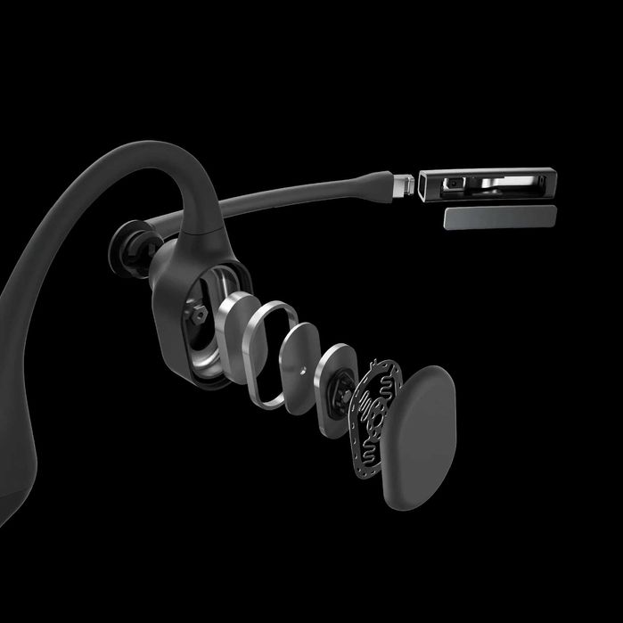 Shokz OpenComm UC (czarne)– słuchawki Bluetooth z przew. kostnym