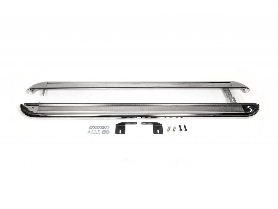 Hyundai Santa Fe 2 2006-2012 рр. Бокові пороги Premium (2 шт., нерж.) 60 мм