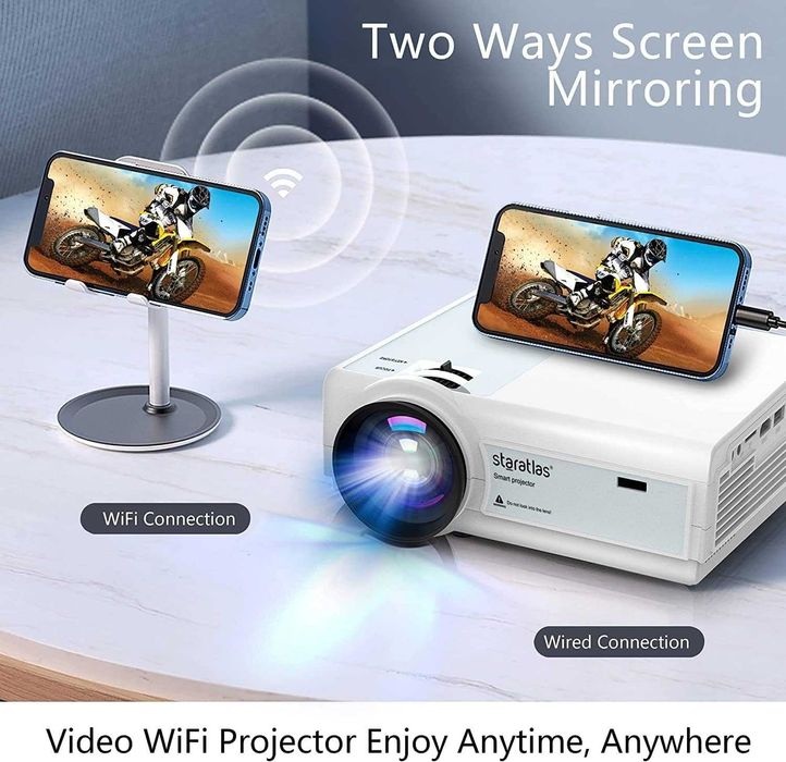 Projektor Staratlas 4K z Wi-Fi i Bluetooth