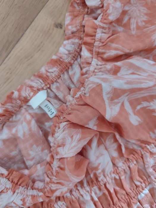 Sukienka letnia plażowa h&M palmy 36 s hiszpanka
