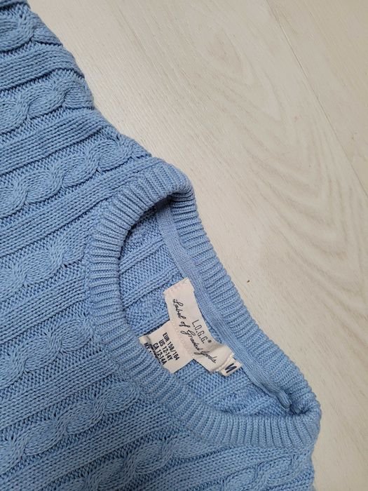 niebieski sweterek warkocze H&M 158/164 jNOWY