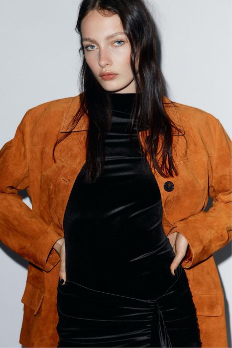 Куртка з 100% замші Zara M
