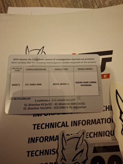 Ponteiras de  escape MIVV Suzuki Hayabusa gen2