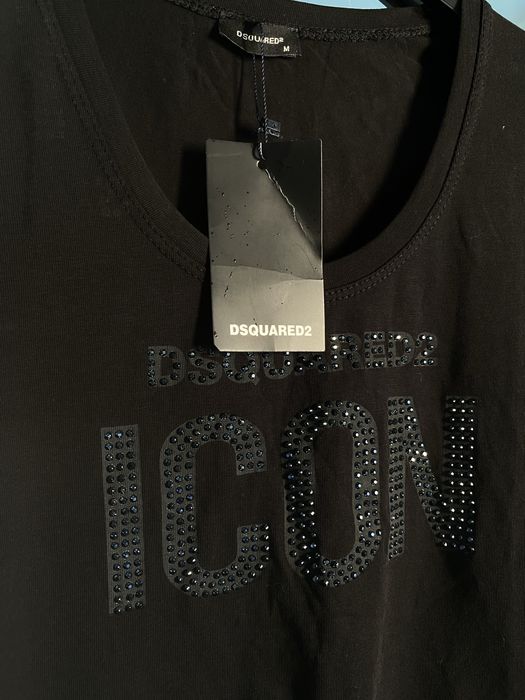 Czarna bluzka dsquared icon M nowa