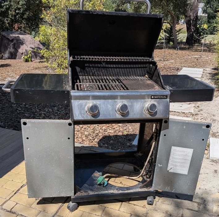 Barbecue a gás com 3 queimadores 128x53x115 cm Naterial